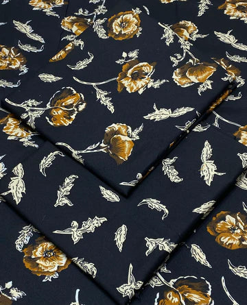 FLORAL Dark Blue  PRINTED 2PC D-9