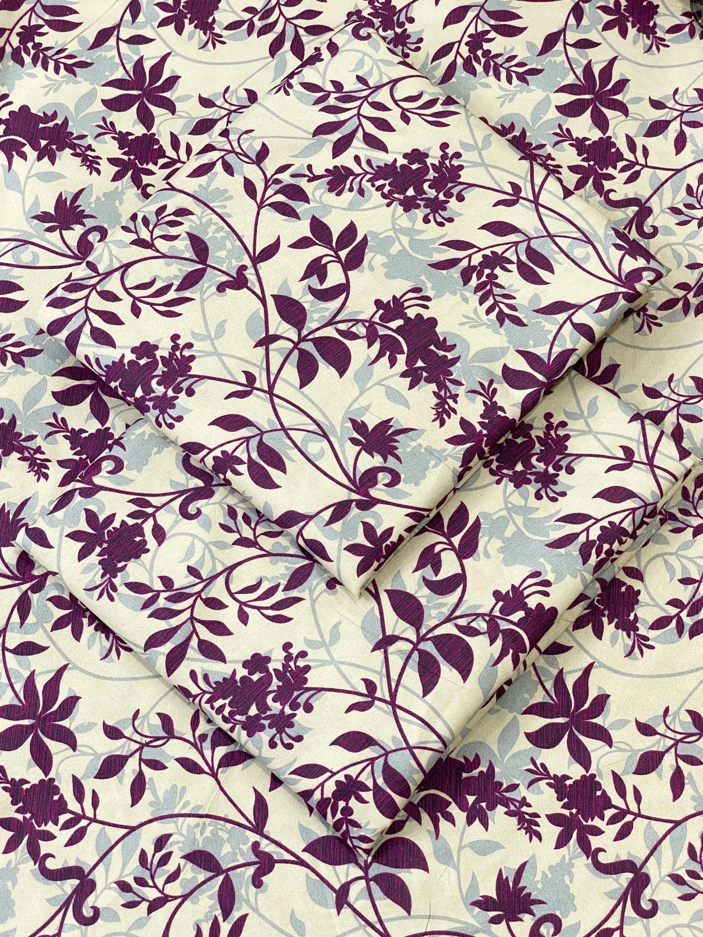 FLORAL purple  PRINTED 2PC D-127