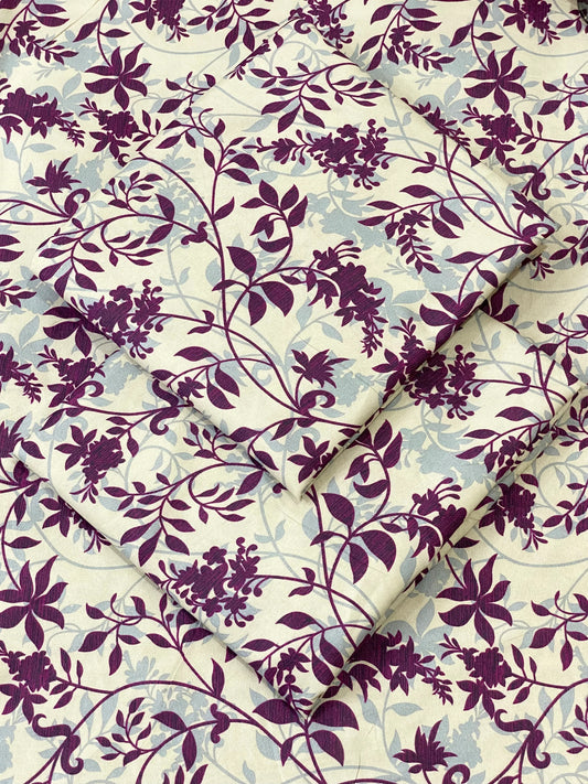 FLORAL purple  PRINTED 2PC D-127
